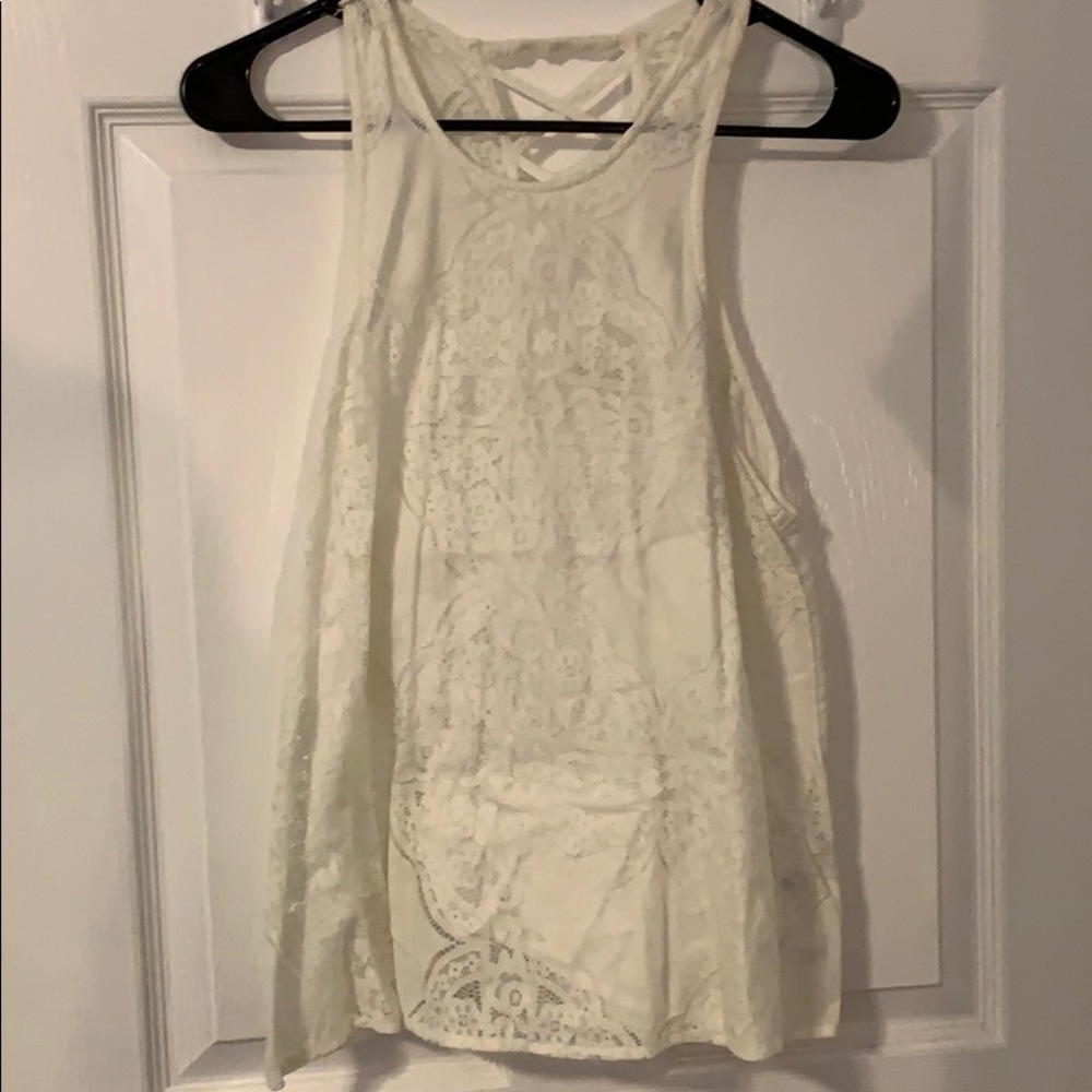 White Hollister tank top